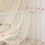 rideau voilage albina pink elegance etoilee pour chambre 228 1