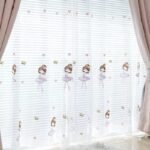 rideau voilage alenu ballerines et coeurs pour chambre de jeune fille 464 1