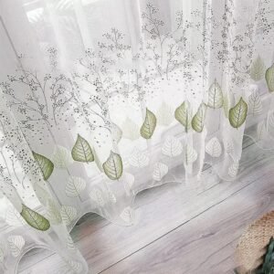 rideau voilage anytela vert pour intimite et legerete 100 x 120 638 1