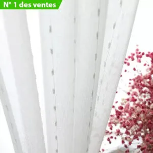 Rideau Voilage Aramoana Blanc Pour Chambre Et Salon élégants - 100 x 125 / œillets