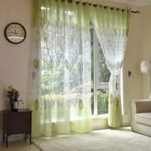 rideau voilage aranga avec motifs de feuilles pour une ambiance nature 747 1