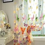 rideau voilage butterfly envolee de papillons et fleurs colorees 134 1