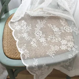 Rideau Voilage Colonia Avec Broderies Fleuries élégantes - 75 x 100 / Passe-tringle