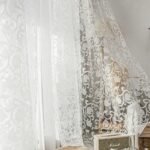 Rideau Voilage Daru Aux Motifs Végétaux Brodés élégants