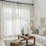 Rideau Voilage Daru Aux Motifs Végétaux Brodés élégants