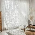 Rideau Voilage Daru Aux Motifs Végétaux Brodés élégants