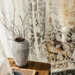 Rideau Voilage Daru Aux Motifs Végétaux Brodés élégants