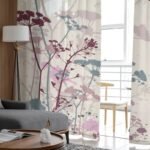 rideau voilage dragonfly avec motif japonais elegant 150 x 250 202 1