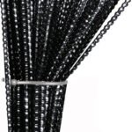 rideau voilage farilo style et intimite avec strass paillettes noir 256 1