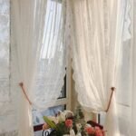 rideau voilage farinelli avec dentelle florale sur mesure disponible 366 1