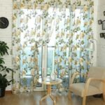 rideau voilage gorani fleurs printanieres en beige ou pourpre 912 1