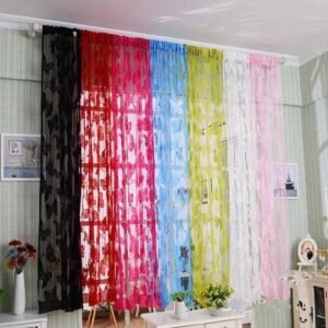 rideau voilage karamea avec papillons sur mesure disponible blanc 275 1