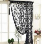 rideau voilage karamea avec papillons sur mesure disponible bleu 241 1