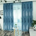 rideau voilage lessed elegance naturelle en gaze bleue 818 1