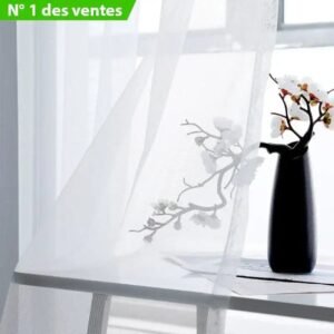rideau voilage liku transparent en tulle immacule et intime 433 1