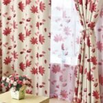rideau voilage maceira avec feuilles derable rouges 100 x 260 194 1