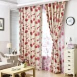 rideau voilage maceira avec feuilles derable rouges 150 x 260 752 1