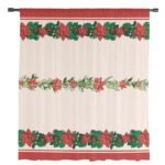 rideau voilage merrychris a motif houx pour deco de noel 135 x 160 667 1