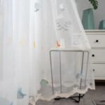 rideau voilage mirimi chou pour chambre de bebe avec bande hauteur 236 1