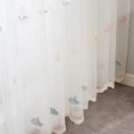 rideau voilage mirimi chou pour chambre de bebe avec bande hauteur 437 1