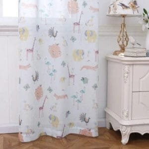 Rideau Voilage Samali Avec Motifs Colorés Pour Chambre D’enfant