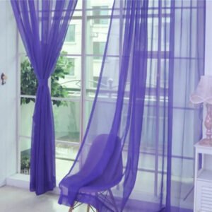 Rideau Voilage Torino: 13 Couleurs éclatantes Pour Votre Déco Intérieure - Violet / 100 x 200 / Passe-tringle