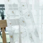 Voilage Moderne Neri à Motifs Floraux Et Tamisage Léger - 100 x 250 / œillets