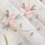 Voilage Motifs Vintage Rose Pour Une Ambiance Romantique Et Apaisante - Oeillets / L140cm x H150cm