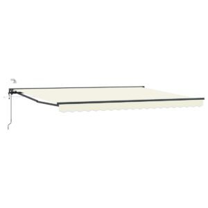 Store banne électrique 4,5 x 3 m – Crème et anthracite